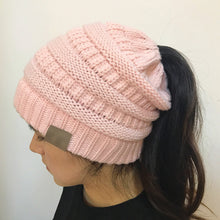 Load image into Gallery viewer, Winter Warm Ponytail Beanie