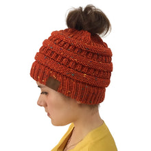 Load image into Gallery viewer, Winter Warm Ponytail Beanie