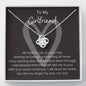To My Girlfriend Love Knot Necklace Love Is A Journey