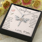 To My Daughter Dragonfly Pendant Necklace From Mom