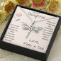 To Our Daughter Dragonfly Necklace - Mom & Dad