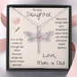 To Our Daughter Dragonfly Necklace - Mom & Dad