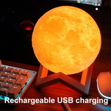 Load image into Gallery viewer, Rechargeable Moon Lamp