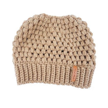 Load image into Gallery viewer, Winter Loose Knitted Women's Ponytail Beanie