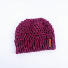 Load image into Gallery viewer, Winter Loose Knitted Women's Ponytail Beanie