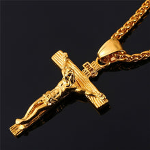 Load image into Gallery viewer, Gold Cross Chain Necklace
