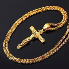 Load image into Gallery viewer, Gold Cross Chain Necklace
