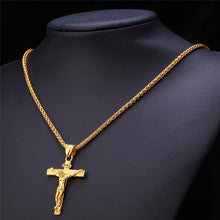 Load image into Gallery viewer, Gold Cross Chain Necklace
