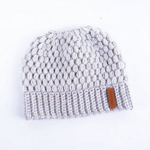 Load image into Gallery viewer, Winter Loose Knitted Women&#39;s Ponytail Beanie
