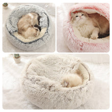 Load image into Gallery viewer, Round Plush Cat Bed
