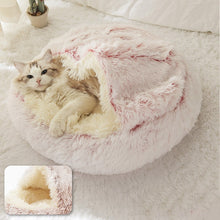 Load image into Gallery viewer, Round Plush Cat Bed
